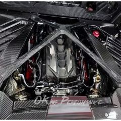 Dry Carbon Fiber Engine Bay Cover For Chevrolet Corvette C8 Coupe Stingray Z51 2020-2026