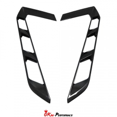 Dry Carbon Fiber Rear Engine Side Vents Cover For Chevrolet Corvette C8 Coupe Stingray Z51 & Z06 Z07 2020-2026