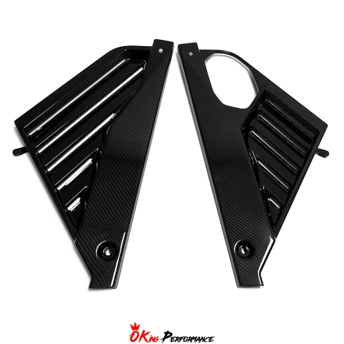 Dry Carbon Fiber Engine Bay Louvered Panels Cover For Chevrolet Corvette C8 Coupe Stingray Z51 & Z06 Z07 2020-2026