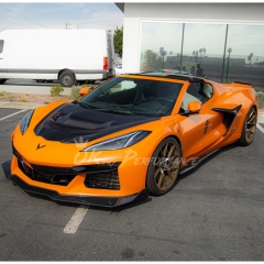 ZR1 Style Carbon Fiber Front Hood Bonnet For Chevrolet Corvette C8 Stingray Z51 & E-Ray & Z06 Z07 2020-2026