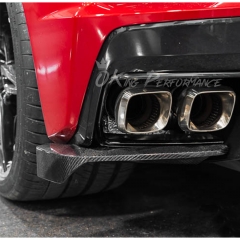 Carbon Fiber Rear Bumper Side Spats For Chevrolet Corvette C8 Stingray Z51 2020-2026