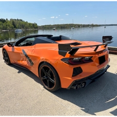 Vented Style Dry Carbon Fiber Rear Spoiler Wing For Chevrolet Corvette C8 Stingray Z51 2020-2026
