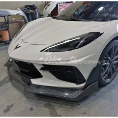 ZR1 ZTK Style Carbon Fiber Front Lip For Chevrolet Corvette C8 Stingray Z51 2020-2026