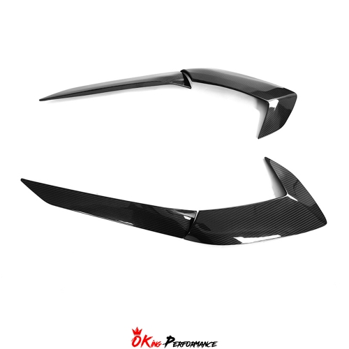 Dry Carbon Fiber Side Fender Vent Door Garnish Trim For Chevrolet Corvette C8 Stingray Z51 2020-2026