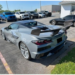 ZR1 Style Dry Carbon Fiber Rear Spoiler Wing For Chevrolet Corvette C8 Stingray Z51 2020-2026
