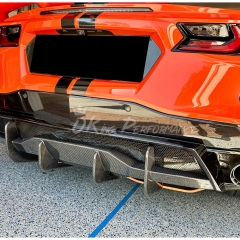 Carbon Fiber Rear Bumper Diffuser For Chevrolet Corvette C8 Stingray Z51 2020-2026