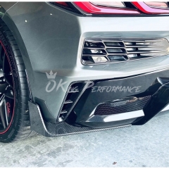 Dry Carbon Fiber Rear Bumper Side Spats For Chevrolet Corvette C8 Stingray Z51 2020-2026