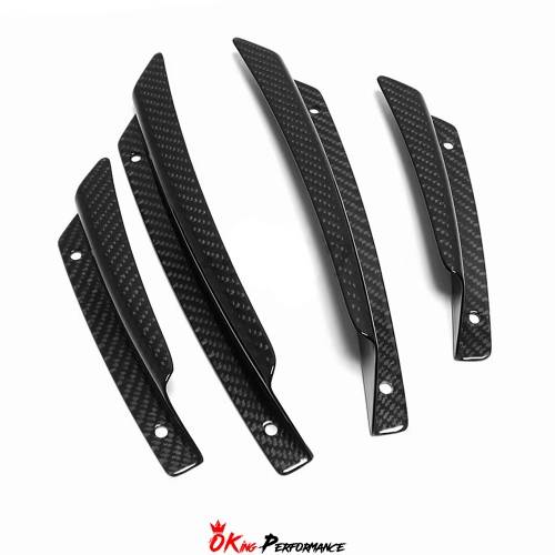 Dry Carbon Fiber Front Bumper Canards For Chevrolet Corvette C8 Stingray Z51 2020-2026