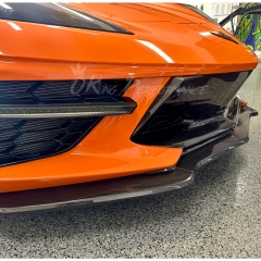 5VM Style Dry Carbon Fiber Front Lip For Chevrolet Corvette C8 Stingray Z51 2020-2026