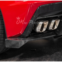 Carbon Fiber Rear Bumper Side Spats For Chevrolet Corvette C8 Stingray Z51 2020-2026