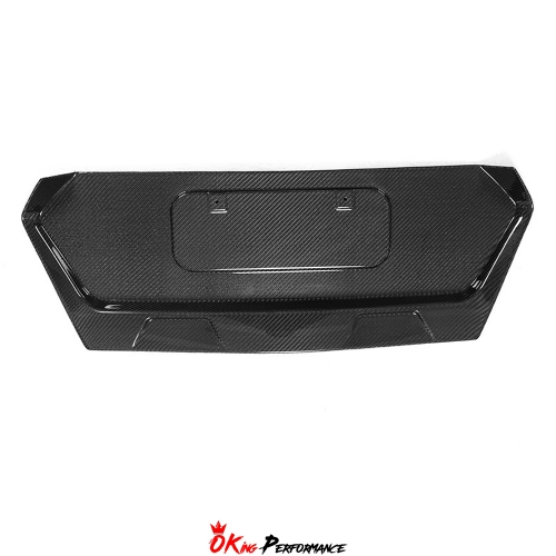 Carbon Fiber Rear License Plate Frame Panel Cover For Chevrolet Corvette C8 Stingray Z51 2020-2026