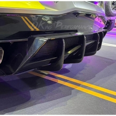 Dry Carbon Fiber Rear Diffuser Fins For Chevrolet Corvette C8 Stingray Z51 2020-2026