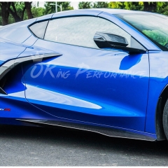 Z06 Style Carbon Fiber Rockers Side Skirt For Chevrolet Corvette C8 Stingray Z51 2020-2026