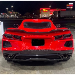 5V5 Style Carbon Fiber Rear Spoiler Wing For Chevrolet Corvette C8 Stingray Z51 2020-2026