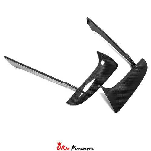Dry Carbon Fiber Front Bumper Vents Trim For Chevrolet Corvette C8 Stingray Z51 2020-2026