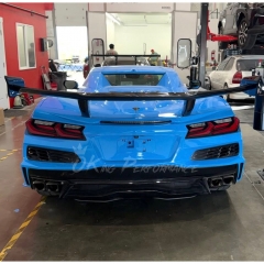 ZR1 Style Dry Carbon Fiber Rear Spoiler Wing For Chevrolet Corvette C8 Stingray Z51 2020-2026