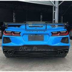 5VM Style Carbon Fiber Rear Spoiler Wing For Chevrolet Corvette C8 Stingray Z51 2020-2026