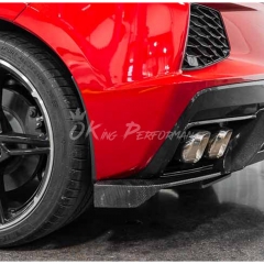 Carbon Fiber Rear Bumper Side Spats For Chevrolet Corvette C8 Stingray Z51 2020-2026