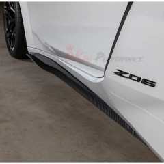 OEM Style Dry Carbon Fiber Rockers Side Skirts For Chevrolet Corvette C8 Z06 Z07 & E-Ray 2020-2026