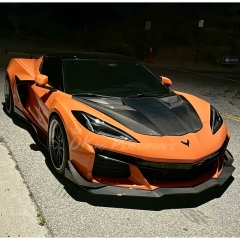 Z07 Style Carbon Fiber Front Canards For Chevrolet Corvette C8 Z06 Z07 & E-Ray 2020-2026