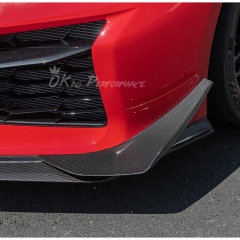 Z07 Style Dry Carbon Fiber Front Canards For Chevrolet Corvette C8 Z06 Z07 & E-Ray 2020-2026