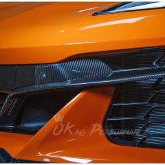 Dry Carbon Fiber Front Bumper Trim For Chevrolet Corvette C8 Z06 Z07 & E-Ray 2020-2026