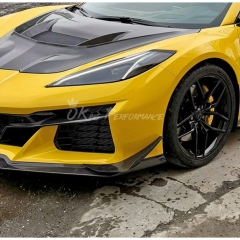 Z07 Style Dry Carbon Fiber Front Canards For Chevrolet Corvette C8 Z06 Z07 & E-Ray 2020-2026
