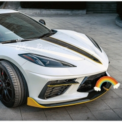ADRO Style Dry Carbon Fiber Front Lip For Chevrolet Corvette C8 Stingray Z51 2020-2026