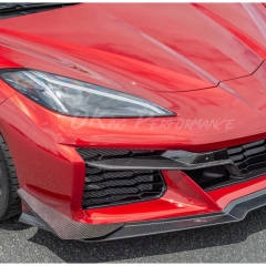 Carbon Fiber Front Bumper Vents Trim For Chevrolet Corvette C8 Z06 Z07 & E-Ray 2020-2026