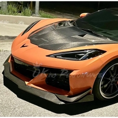 Z07 Style Carbon Fiber Front Canards For Chevrolet Corvette C8 Z06 Z07 & E-Ray 2020-2026