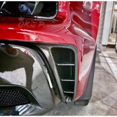 Dry Carbon Fiber Rear Bumper Vents Trim For Chevrolet Corvette C8 Z06 Z07 2020-2026