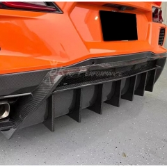 5VM Style Carbon Fiber Rear Diffuser For Chevrolet Corvette C8 Stingray Z51 2020-2026