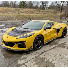 Z07 Style Dry Carbon Fiber Front Canards For Chevrolet Corvette C8 Z06 Z07 & E-Ray 2020-2026