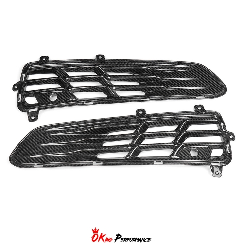 Dry Carbon Fiber Rear Bumper Vents Grille For Chevrolet Corvette C8 Z06 Z07 & E-Ray 2020-2026