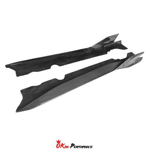 ADRO Style Carbon Fiber Side Skirt For Chevrolet Corvette C8 Stingray Z51 2020-2026
