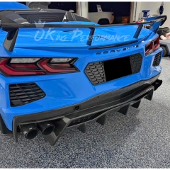 APR Style Carbon Fiber Rear Diffuser For Chevrolet Corvette C8 Stingray Z51 2020-2026