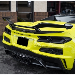Z07 Style Dry Carbon Fiber Rear Spoiler Wing For Chevrolet Corvette C8 Z06 Z07 2020-2026