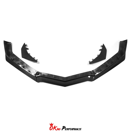 Z07 Style Dry Carbon Fiber Front Lip with Canards For Chevrolet Corvette C8 Z06 Z07 & E-Ray 2020-2026