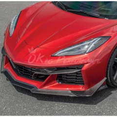 Z07 Style Carbon Fiber Front Canards For Chevrolet Corvette C8 Z06 Z07 & E-Ray 2020-2026
