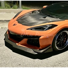 Z07 Style Carbon Fiber Front Lip with Canards For Chevrolet Corvette C8 Z06 Z07 & E-Ray 2020-2026