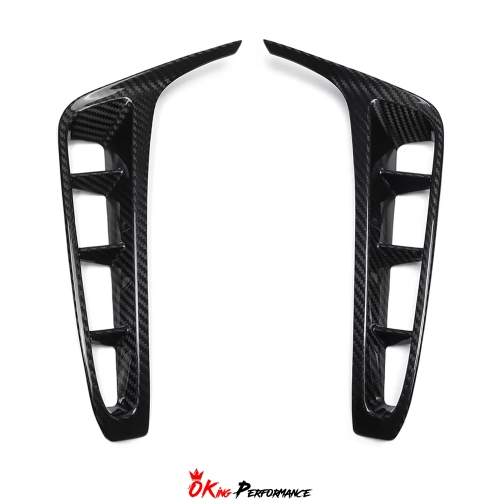Dry Carbon Fiber Rear Bumper Vents Trim For Chevrolet Corvette C8 Z06 Z07 2020-2026