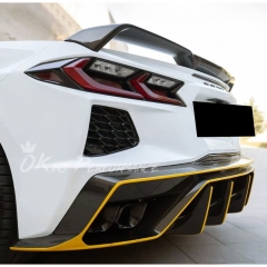 ADRO Style Dry Carbon Fiber Rear Diffuser For Chevrolet Corvette C8 Stingray Z51 2020-2026