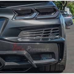 Dry Carbon Fiber Rear Bumper Vents Grille For Chevrolet Corvette C8 Z06 Z07 & E-Ray 2020-2026