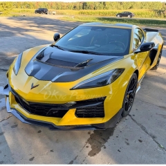 Z07 Style Dry Carbon Fiber Front Lip with Canards For Chevrolet Corvette C8 Z06 Z07 & E-Ray 2020-2026