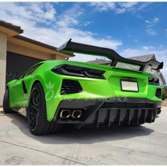 Z07 Style Dry Carbon Fiber Rear Spoiler Wing For Chevrolet Corvette C8 Z06 Z07 2020-2026