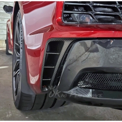 Dry Carbon Fiber Rear Bumper Vents Trim For Chevrolet Corvette C8 Z06 Z07 2020-2026