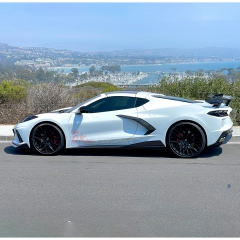 5VM Style Carbon Fiber Rockers Side Skirt For Chevrolet Corvette C8 Stingray Z51 2020-2026