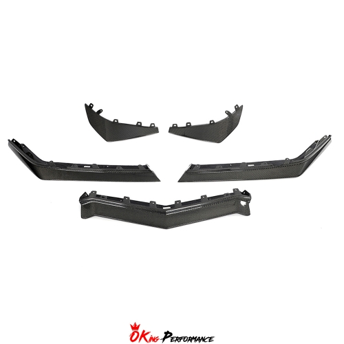 Z07 Style Carbon Fiber Front Lip with Canards For Chevrolet Corvette C8 Z06 Z07 & E-Ray 2020-2026