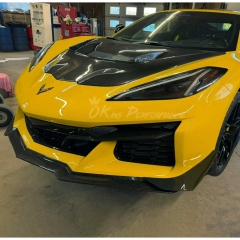 Z07 Style Dry Carbon Fiber Front Lip with Canards For Chevrolet Corvette C8 Z06 Z07 & E-Ray 2020-2026