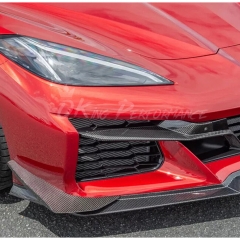 Z07 Style Carbon Fiber Front Canards For Chevrolet Corvette C8 Z06 Z07 & E-Ray 2020-2026